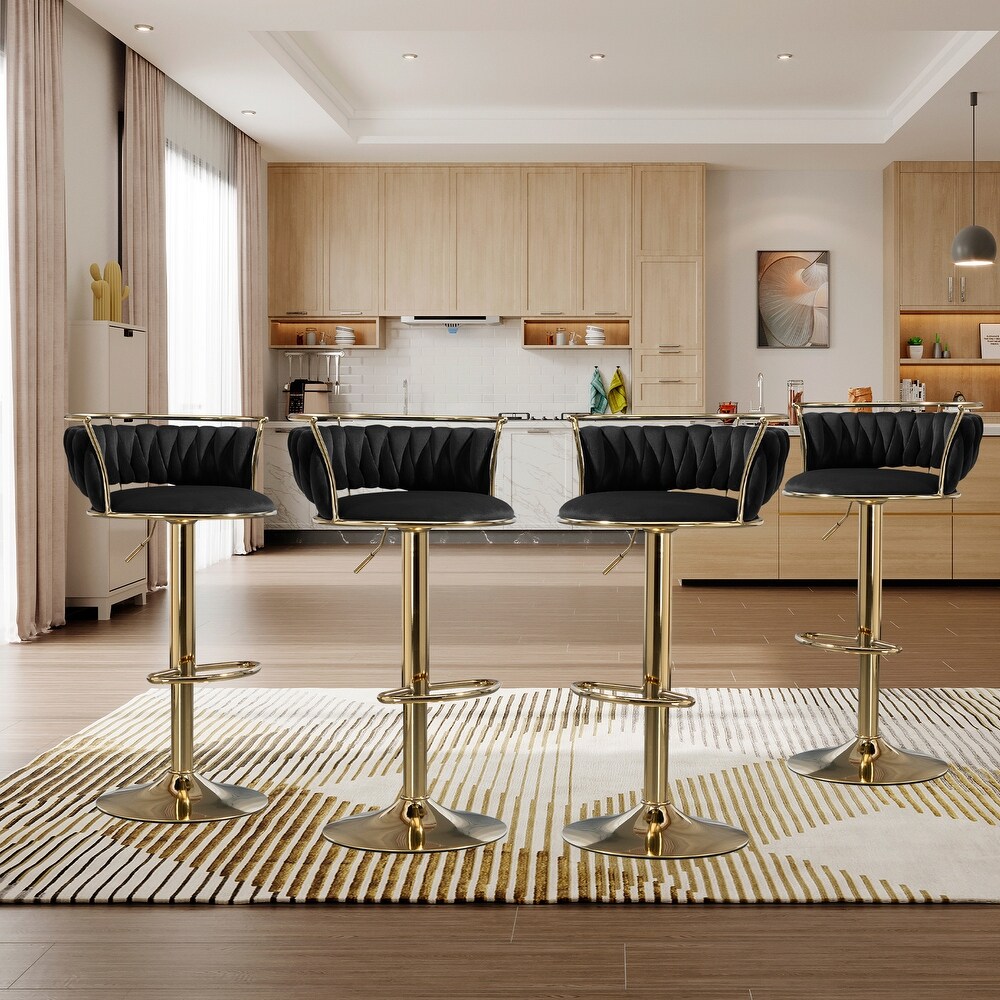 Black and gold bar stools set of 4 deals